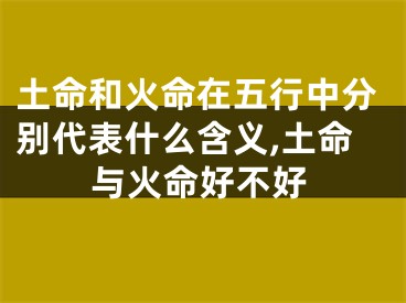 土命和火命在五行中分别代表什么含义,土命与火命好不好