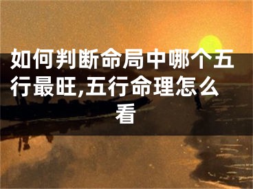 如何判断命局中哪个五行最旺,五行命理怎么看