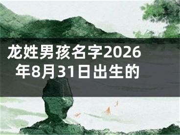 龙姓男孩名字2026年8月31日出生的