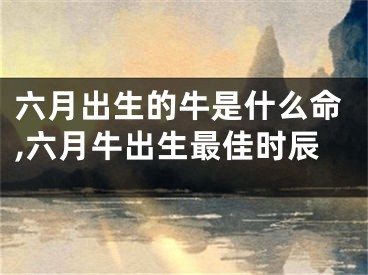 六月出生的牛是什么命,六月牛出生最佳时辰