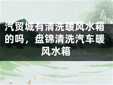汽贸城有清洗暖风水箱的吗，盘锦清洗汽车暖风水箱