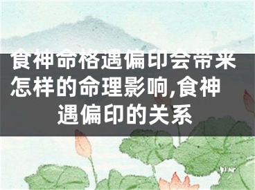 食神命格遇偏印会带来怎样的命理影响,食神遇偏印的关系