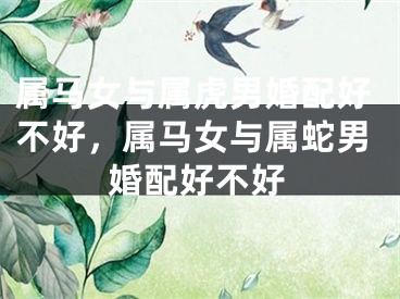 属马女与属虎男婚配好不好,属马女与属蛇男婚配好不好