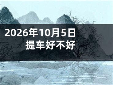 2026年10月5日提车好不好