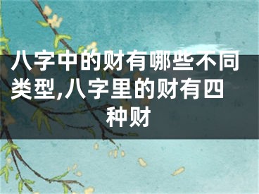 八字中的财有哪些不同类型,八字里的财有四种财