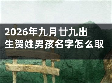 2026年九月廿九出生贺姓男孩名字怎么取