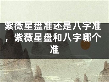 紫薇星盘准还是八字准，紫薇星盘和八字哪个准