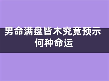 男命满盘皆木究竟预示何种命运