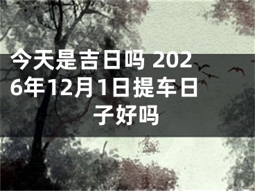今天是吉日吗 2026年12月1日提车日子好吗