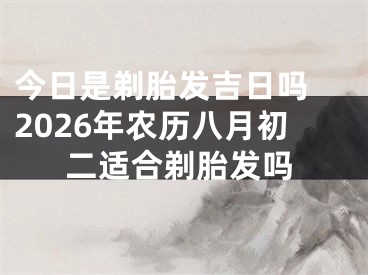 今日是剃胎发吉日吗 2026年农历八月初二适合剃胎发吗