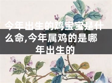 今年出生的鸡宝宝是什么命,今年属鸡的是哪年出生的