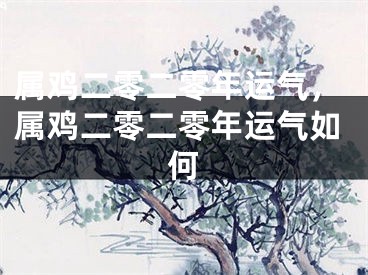 属鸡二零二零年运气，属鸡二零二零年运气如何