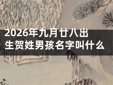 2026年九月廿八出生贺姓男孩名字叫什么