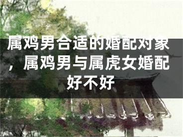 属鸡男合适的婚配对象，属鸡男与属虎女婚配好不好
