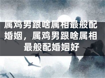 属鸡男跟啥属相最般配婚姻，属鸡男跟啥属相最般配婚姻好