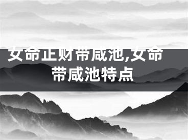 女命正财带咸池,女命带咸池特点
