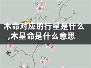 木命对应的行星是什么,木星命是什么意思