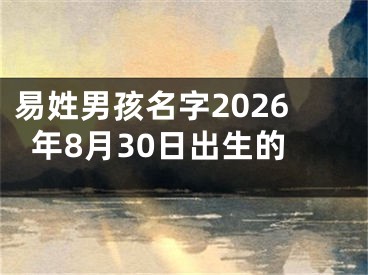 易姓男孩名字2026年8月30日出生的