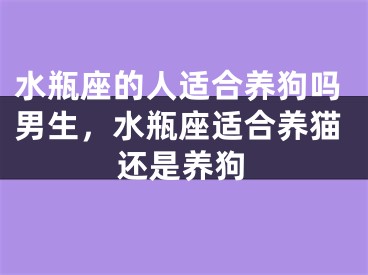 水瓶座的人适合养狗吗男生,水瓶座适合养猫还是养狗