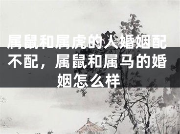 属鼠和属虎的人婚姻配不配,属鼠和属马的婚姻怎么样