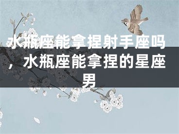 水瓶座能拿捏射手座吗,水瓶座能拿捏的星座男