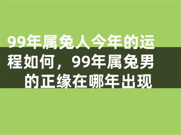 99年属兔人今年的运程如何，99年属兔男的正缘在哪年出现