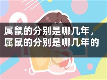 属鼠的分别是哪几年，属鼠的分别是哪几年的
