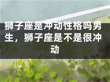 狮子座是冲动性格吗男生，狮子座是不是很冲动