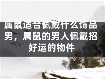 属鼠适合佩戴什么饰品男，属鼠的男人佩戴招好运的物件
