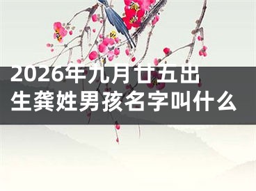 2026年九月廿五出生龚姓男孩名字叫什么