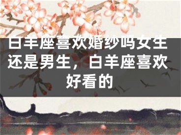 白羊座喜欢婚纱吗女生还是男生,白羊座喜欢好看的