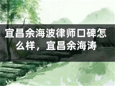 宜昌余海波律师口碑怎么样，宜昌余海涛