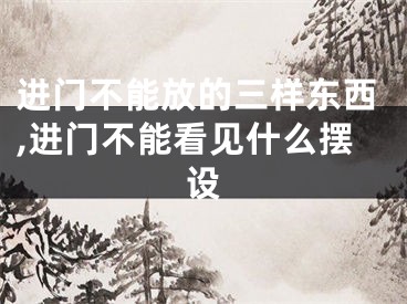 进门不能放的三样东西,进门不能看见什么摆设
