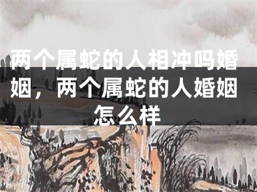 两个属蛇的人相冲吗婚姻，两个属蛇的人婚姻怎么样