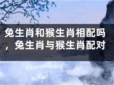 兔生肖和猴生肖相配吗，兔生肖与猴生肖配对