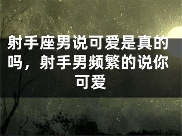 射手座男说可爱是真的吗，射手男频繁的说你可爱