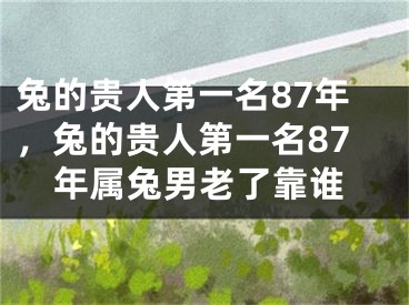 兔的贵人第一名87年,兔的贵人第一名87年属兔男老了靠谁