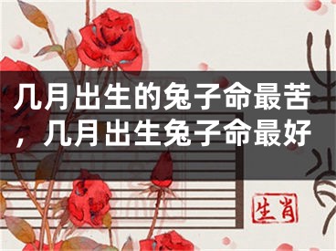 几月出生的兔子命最苦，几月出生兔子命最好