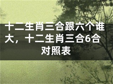 十二生肖三合跟六个谁大，十二生肖三合6合对照表