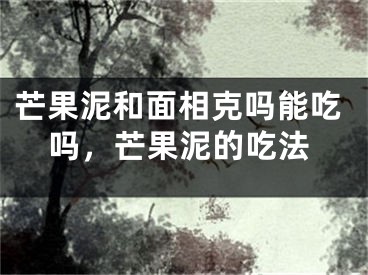 芒果泥和面相克吗能吃吗，芒果泥的吃法